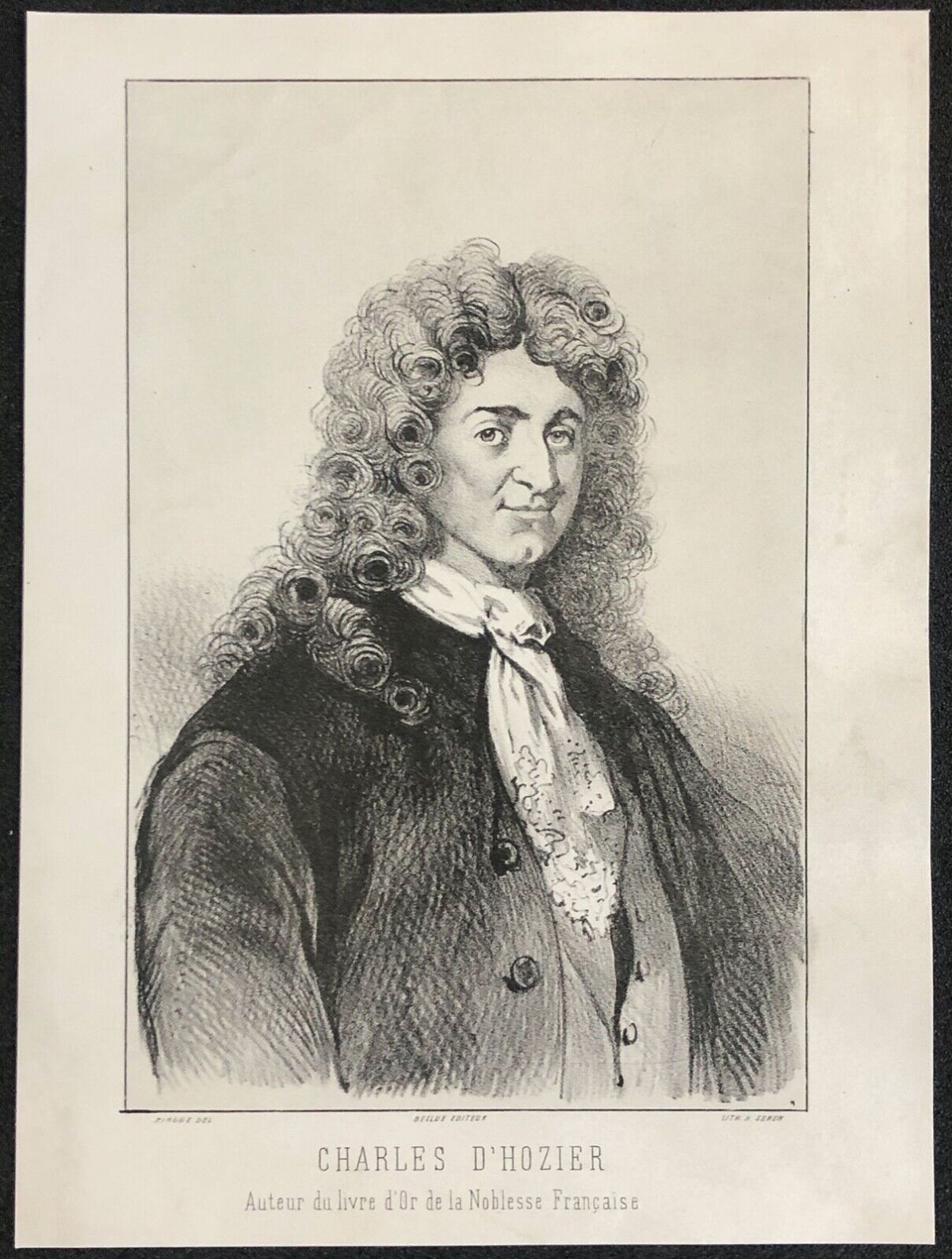 charles_d_hozier_1640-1732_genealogiste_heraldique_blason_litho_de_1850