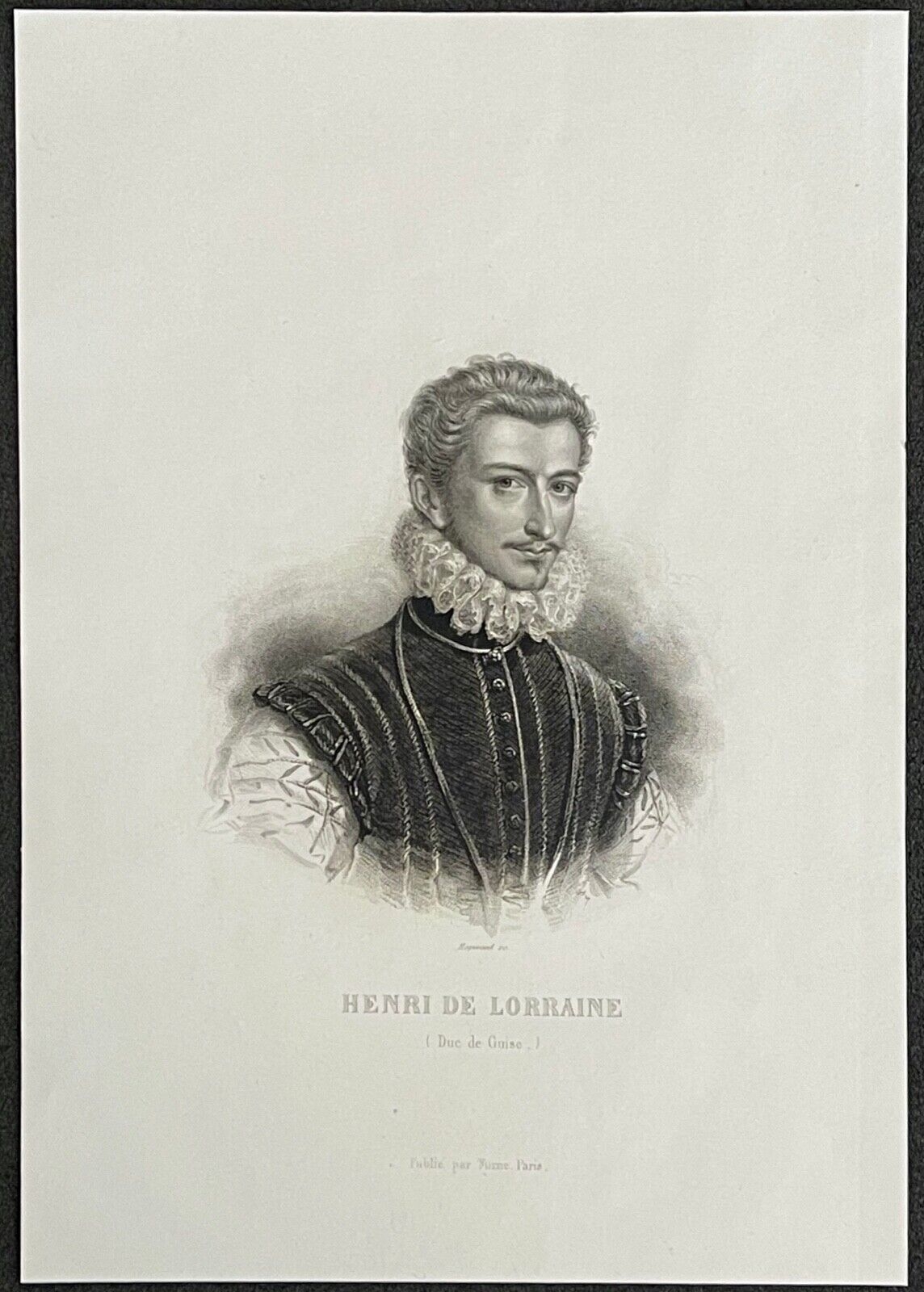 henri_ier_de_guise_1550-1588_maison_de_lorraine_gravure_originale_1839_france