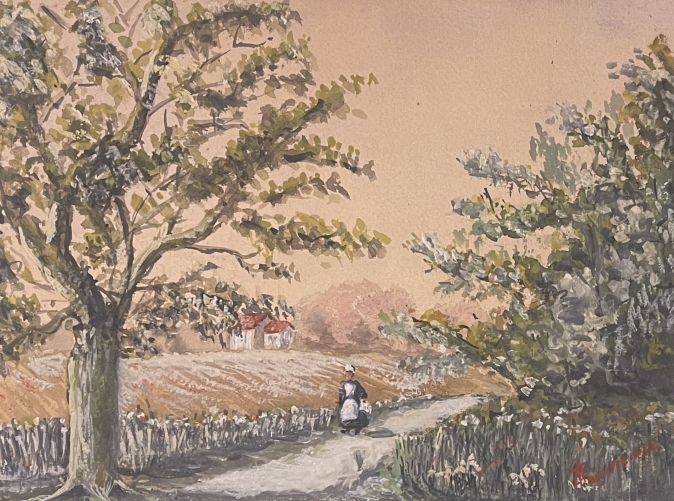 aquarelle_paysage_de_campagne_et_paysanne_fin_xix_eme