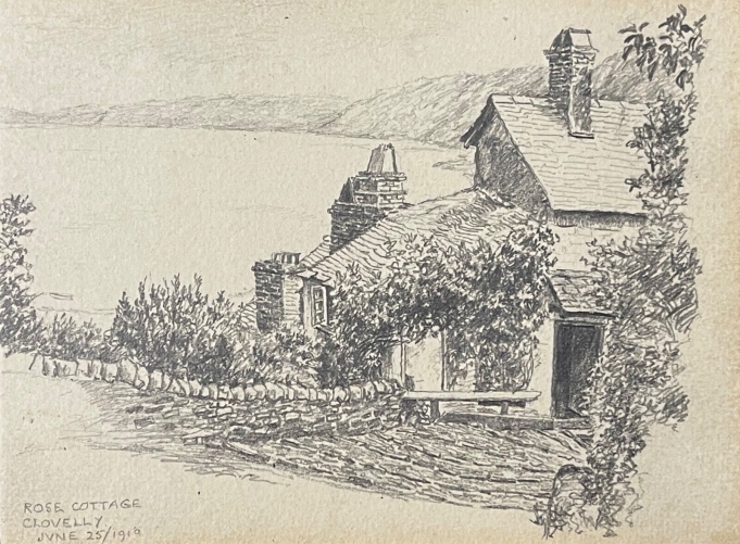 clovelly_rose_cottage_dans_le_devon_dessin_original_1910_angleterre_royaume-uni