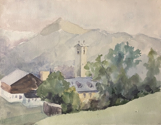 plateau_d???assy_et_les_dominicains_suisse_aquarelle_vers_1920_assy