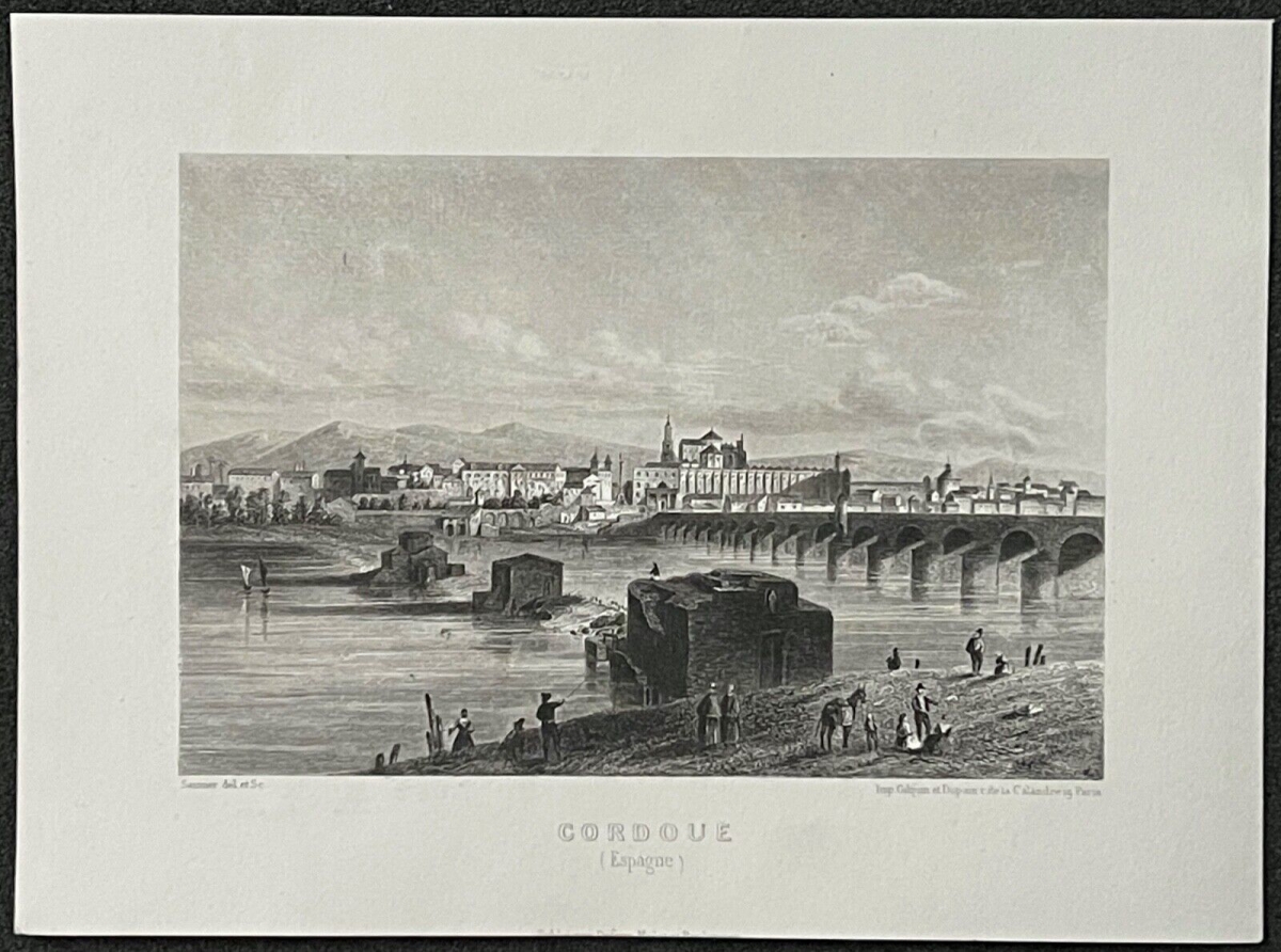 cordoue_espagne_en_1863_lithographie_de_saulnier_xixe