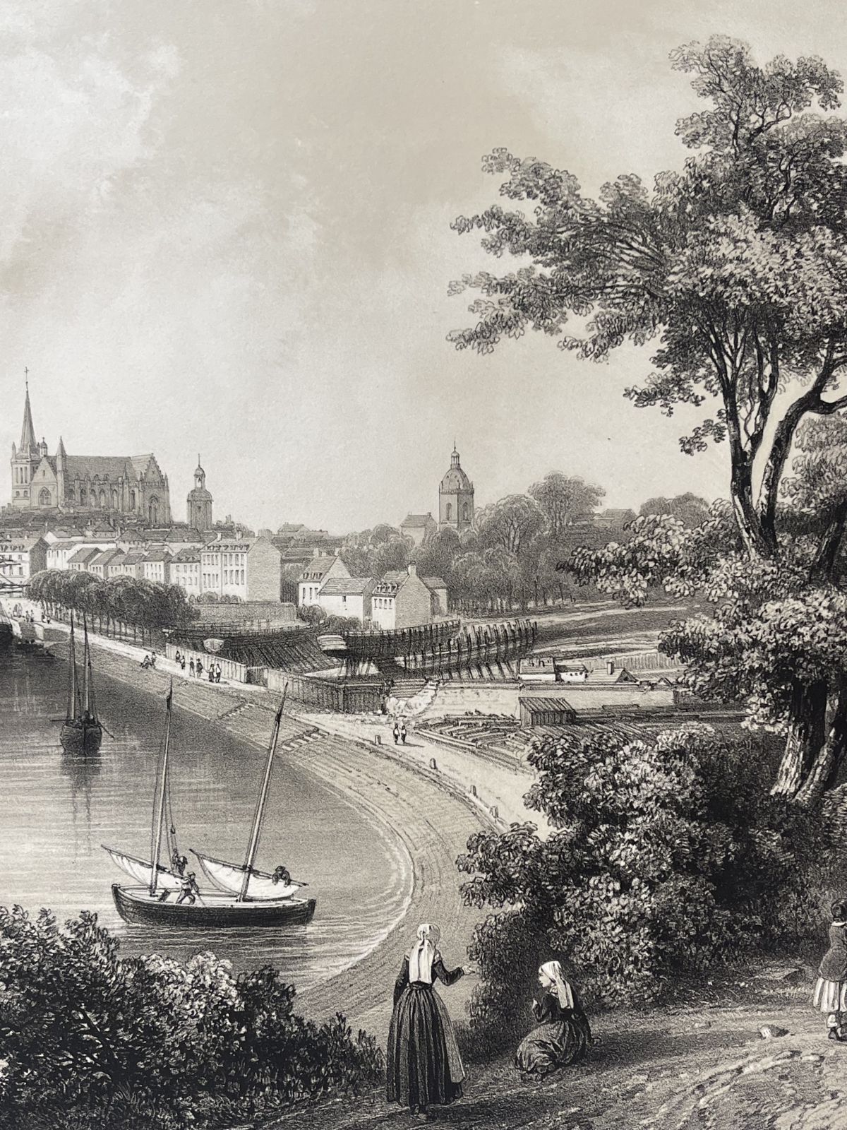 vannes_morbihan_bretagne_france_lithographie_de_1860_par_charpentier