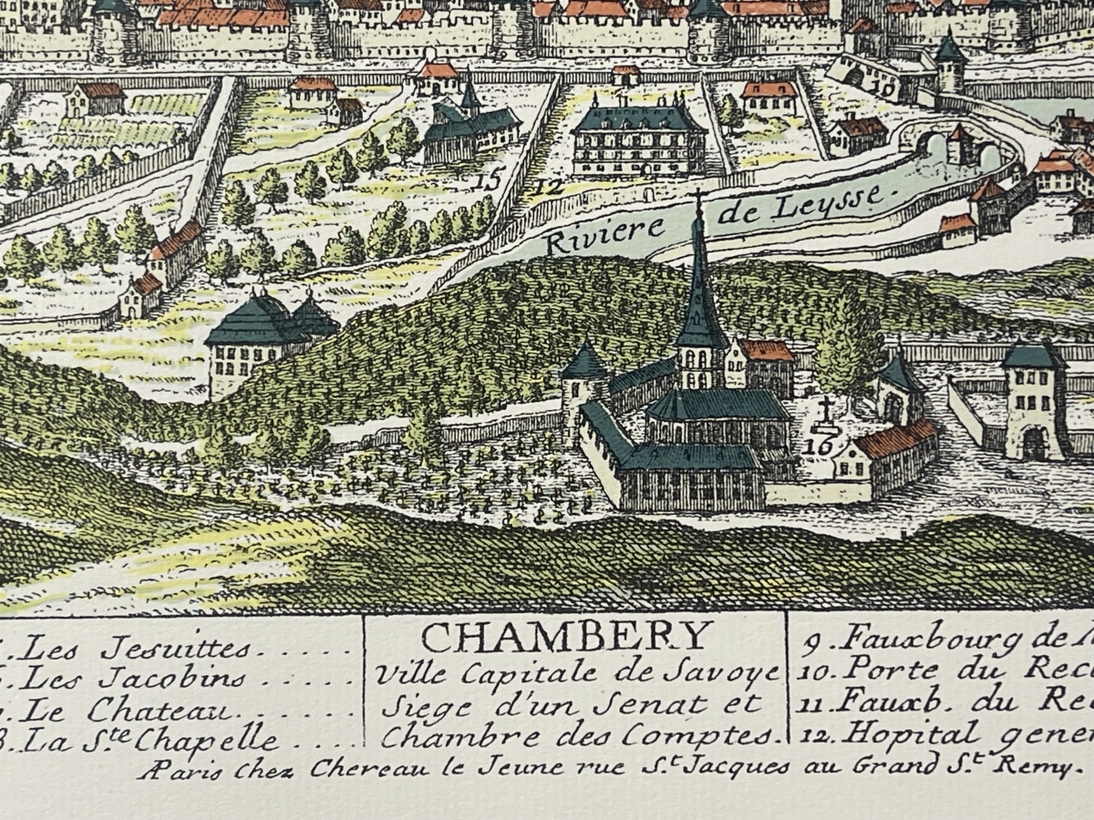chambery_france_vue_au_xviii_siecle_tirage_vers_1970_savoie