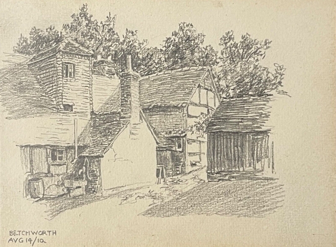 betchworth_surrey_mole_valley_dessin_original_de_1910_angleterre_royaume-uni