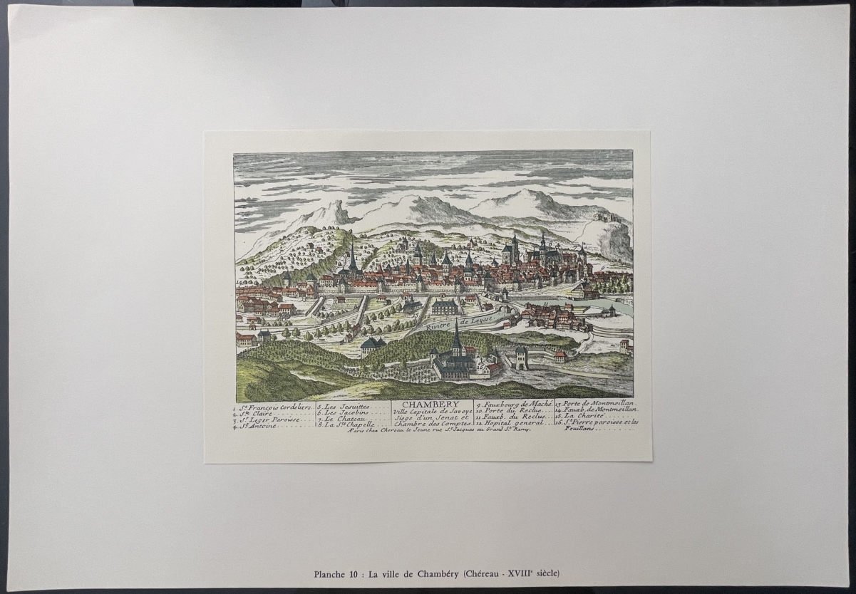 chambery_france_vue_au_xviii_siecle_tirage_vers_1970_savoie