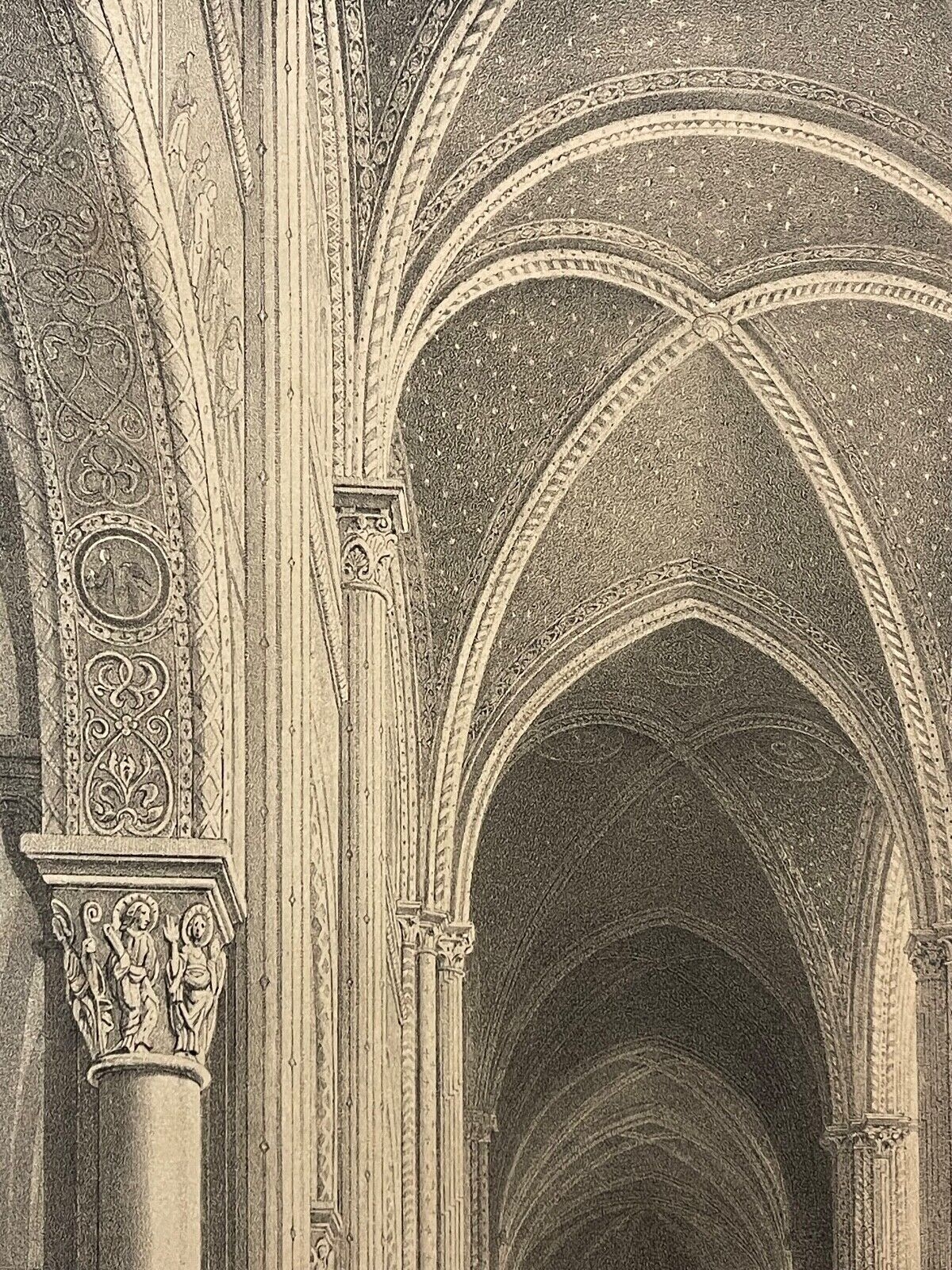 eglise_paris_saint_germain_des_pres_en_1866_lithographie_france