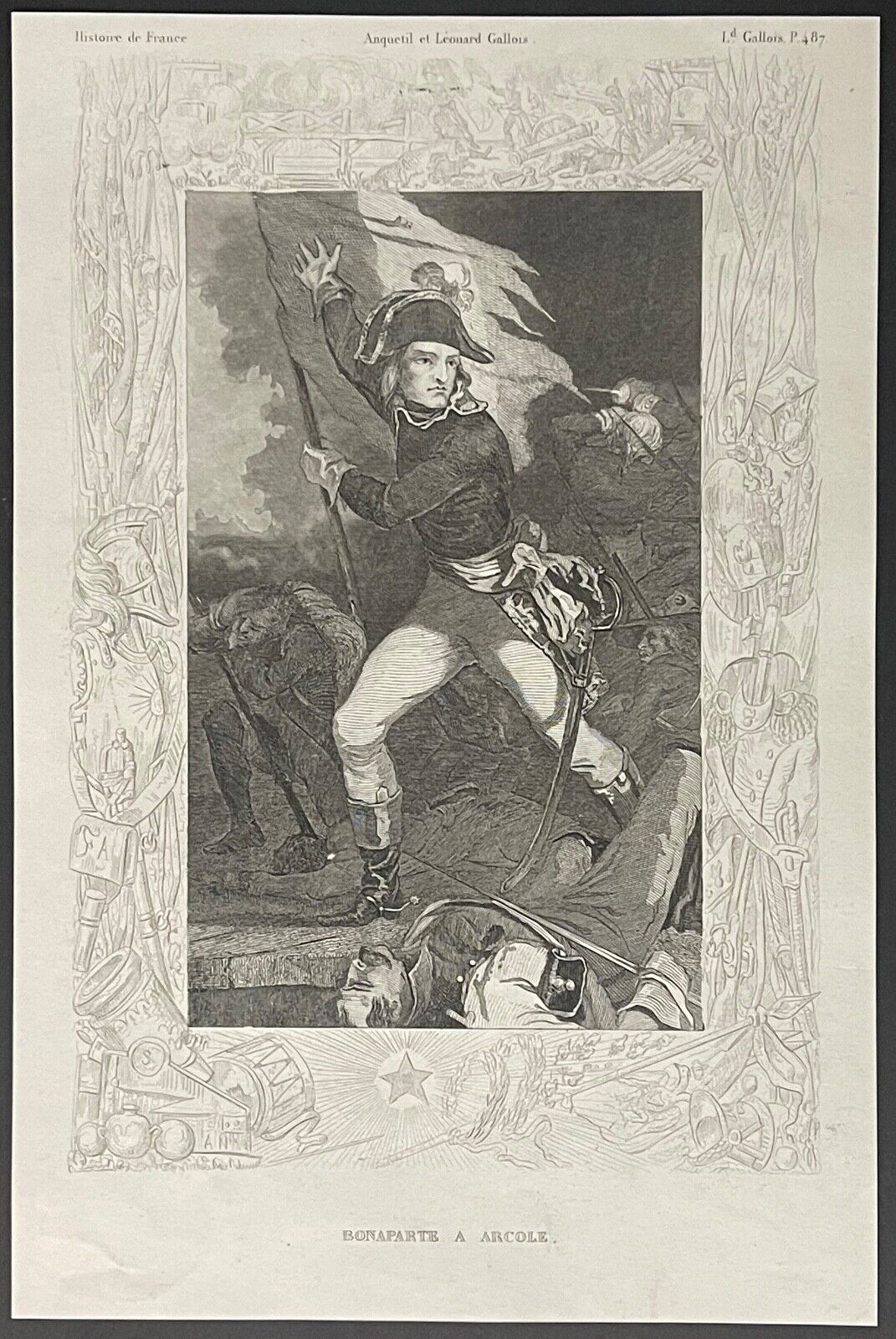 napoleon_bonaparte_au_pont_d_arcole_1796_italie_gravure_vers_1860_france