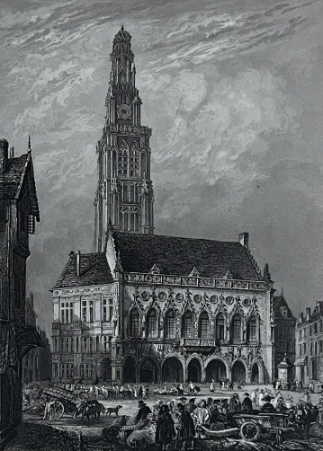 hotel_de_ville_d_arras_pas_de_calais_gravure_de_rouargue_1838_france
