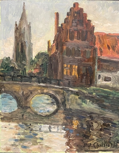 bruges_acrylique_de_1963_signee_belgique