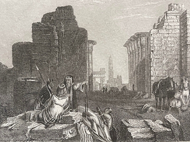 egypte_thebes_le_temple_des_millions_dannees_de_ramses_iii_gravure_vers_1840