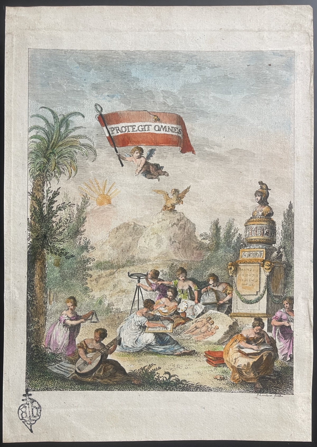 ferdinand_landerer_1730/1746-1795_protection_des_arts_gravure_allegorique_c_1780