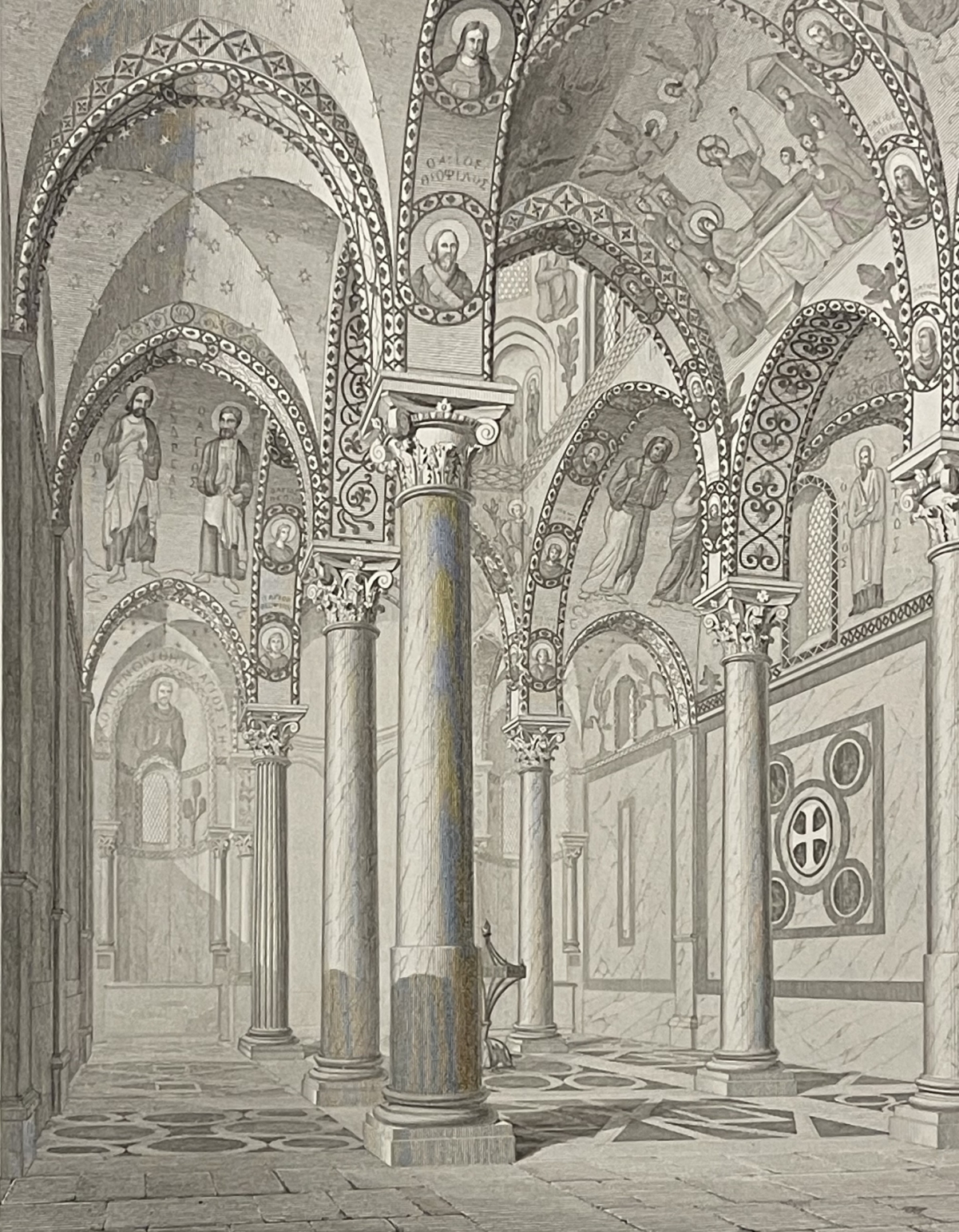 palerme_eglise_della_martorana_de_palerme_gravure_de_1853_italie