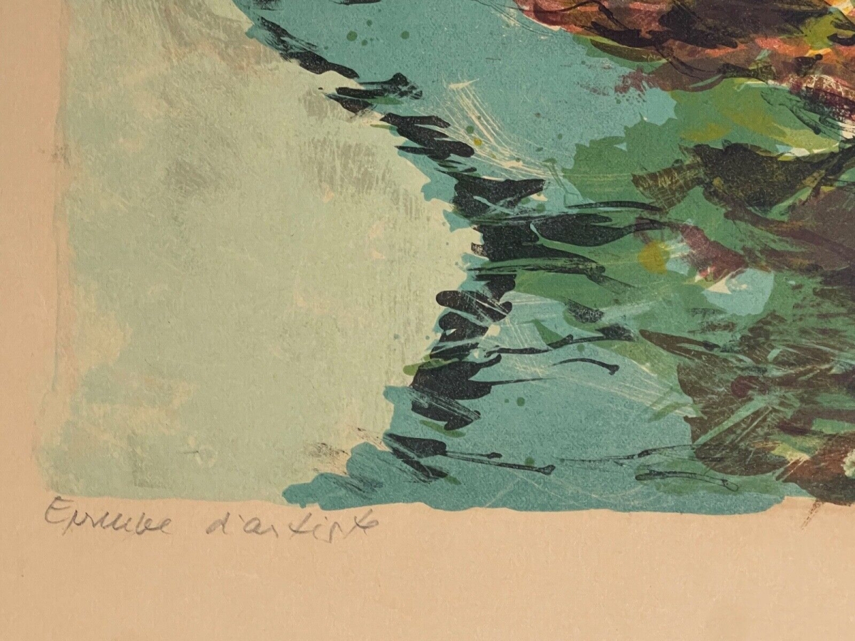 bertoldo_taubert_1915-1974_lithographie_femme_au_bouquet_de_fleurs_fleur