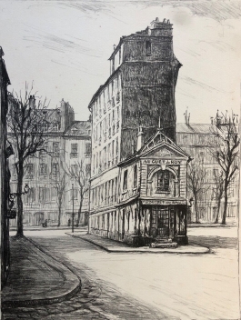 versailles_rene_aubert_1894-1977_litho_1951_signee_crayon_le_guet_du_roy
