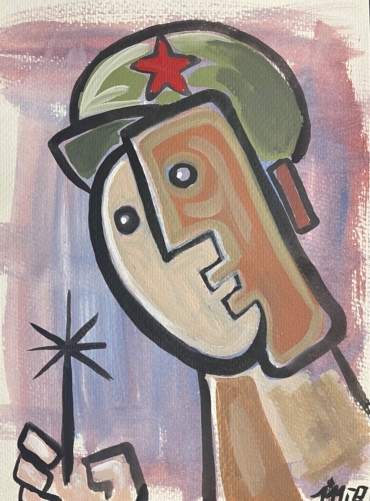 la_baguette_gouache_art_naif_brut_outsider_signee