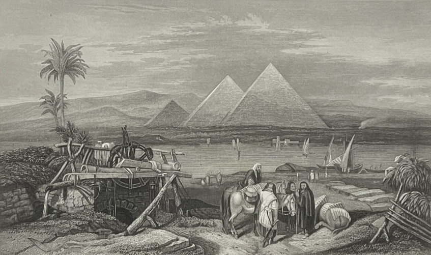 egypte_les_pyramides_memphis_de_gizeh_le_nil_gravure_vers_1830_afrique_pyramide