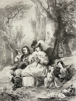 la_lecture_dapres_roqueplan_gravure_originale_1831_france