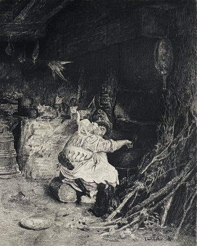 alexandre_louis_leloir_1843-1884_la_bouillie_du_chat_gravee_par_leterrier_c_1910