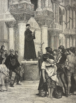 venice_italy_public_reading_of_an_edict_1891_antique_print_after_wagrez