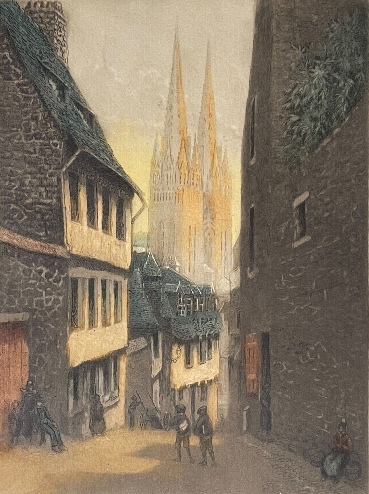 quimper_rue_du_lycee_bretagne_aquatinte_signee_gauguet_vers_1910_france