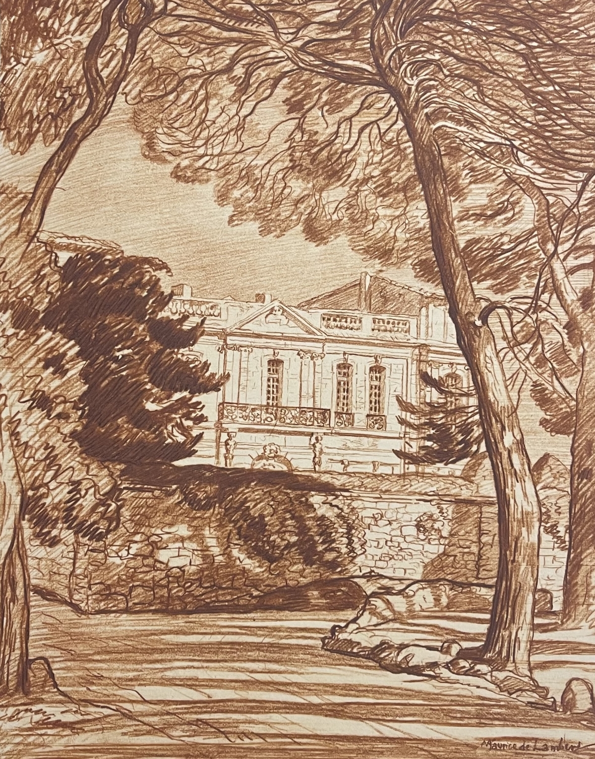 montpellier_pavillon_populaire_d_assas_gravure_vers_1942_provence_france