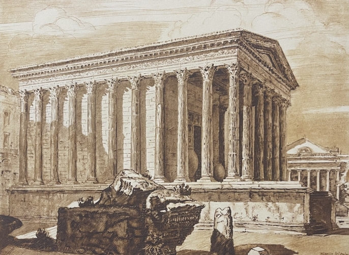 nimes_la_maison_carree_vers_1942_gard_provence_france