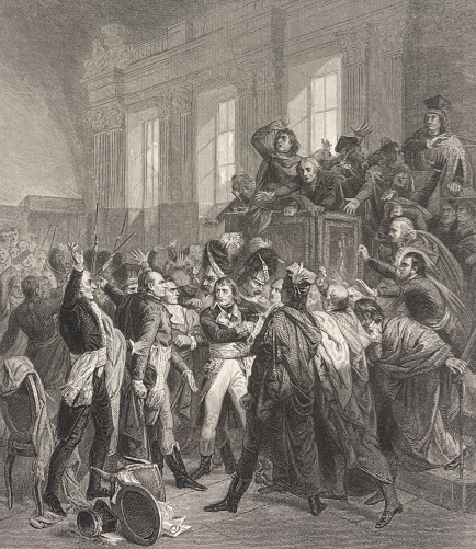 bonaparte_18_brumaire_coup_detat_au_cinq_cents_revolution_gravure_c_1840_france