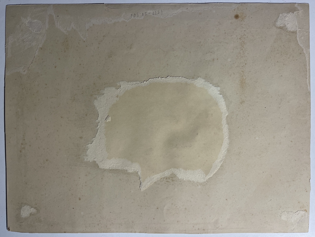aval_1865_france_castle_and_mayenne_river_signed_graphite_and_chalk_drawing