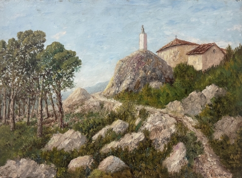 le_val_notre-dame_de_paracol_var_provence_acrylique_sur_bois_fin_xxe_france