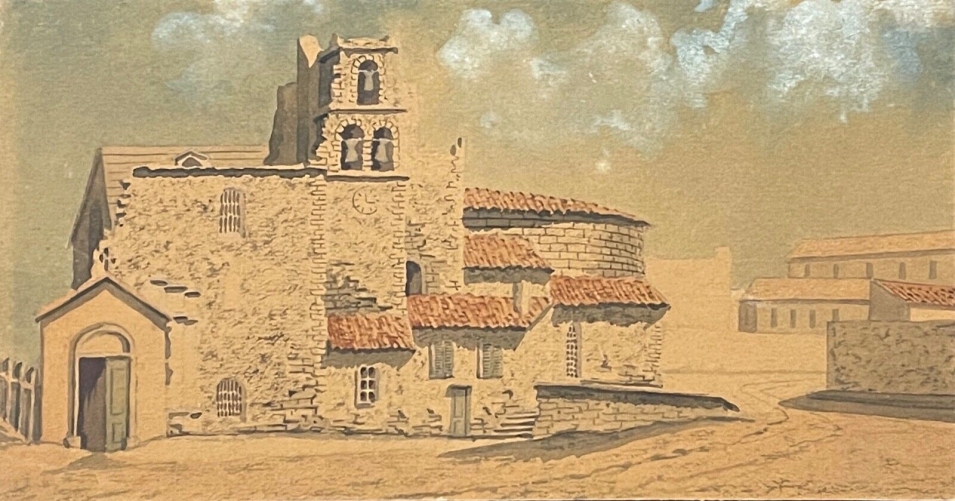 eglise_romane_non_identifiee_?_vers_1840_aquarelle_sur_papier_anonyme_france