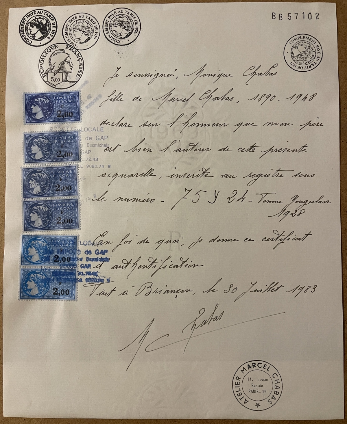 marcel_chabas_1890-1948_femme_yougoslave_aquarelle_de_1928_france_certificat