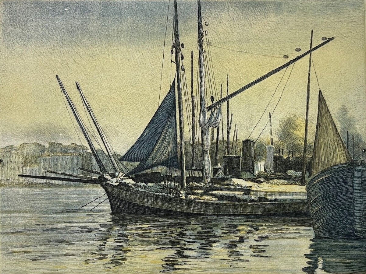 marseille_bateaux_de_peche_a_quai_aquatinte_c_1930_h_berengier_1880-1943_france