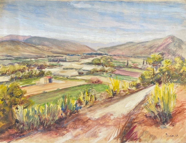 busson_haute-marne_aquarelle_de_1946_paysage_de_france