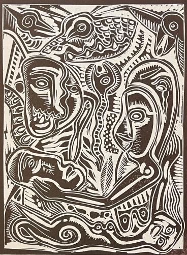 figuration_libre_la_main_tendue_xylographie_de_1985_france