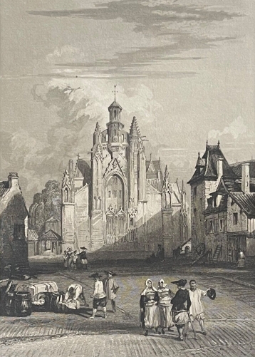 guerande_collegiale_saint-aubin_loire-atlantique_france_par_rouargue_1838
