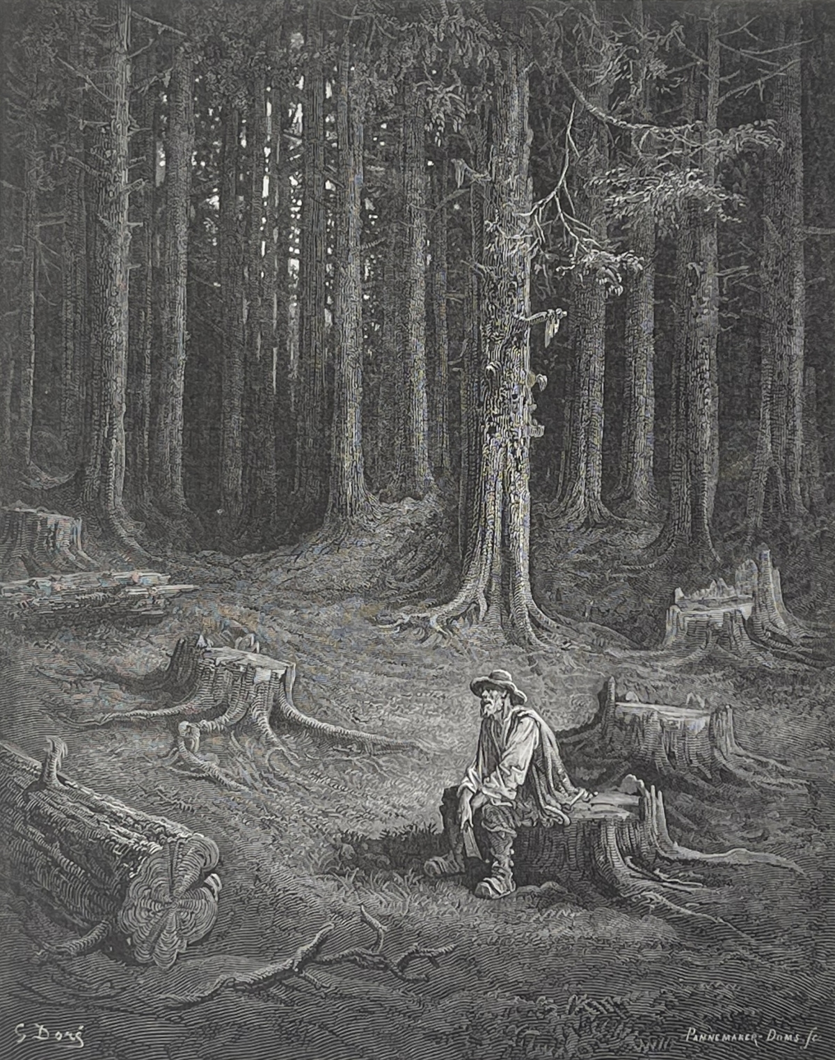 la_foret_et_le_bucheron_gustave_dore_xylographie_fable_de_la_fontaine_1868_france