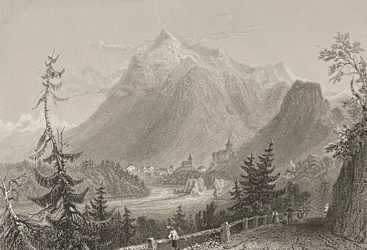 lenk_im_simmental_switzerland_lithographie_de_1836_suisse_oberland_bernois_berne
