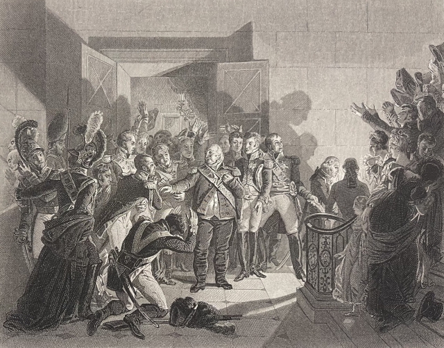 louis_xviii_quitte_les_tuilleries_1815_empereur_napoleon_ier__100_jours_c_1850