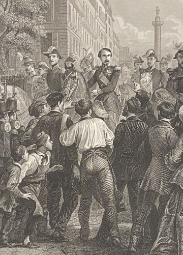 napoleon_iii_dans_les_boulevards_de_paris_en_1849_france_gravure_de_1863