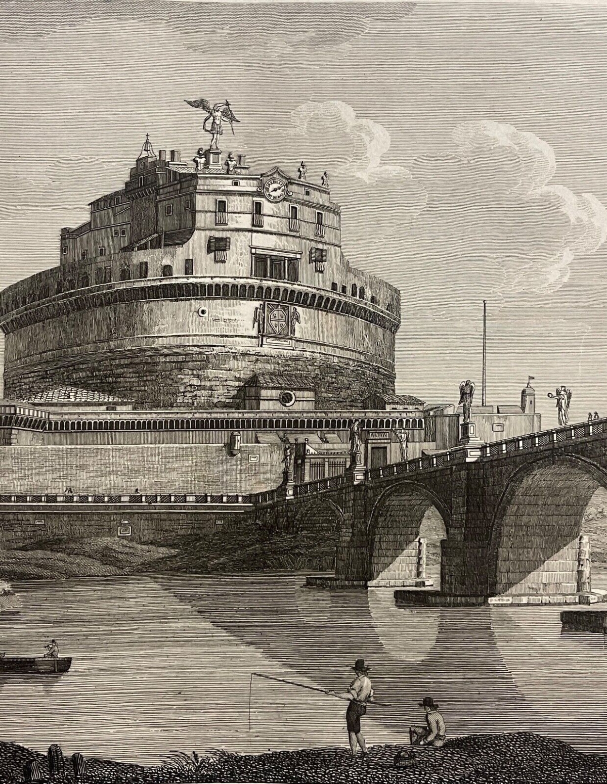 rome_chateau_saint_-_ange_1828_par_achille_parboni_1783-1841_italie