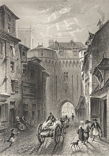 rennes_porte_mordelaise_bretagne_gravure_par_rouargue_1838_france