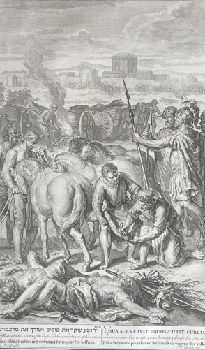 josue_paralyse_les_chevaux_et_brule_les_chars_ennemis_1728_hoet_1648-1733