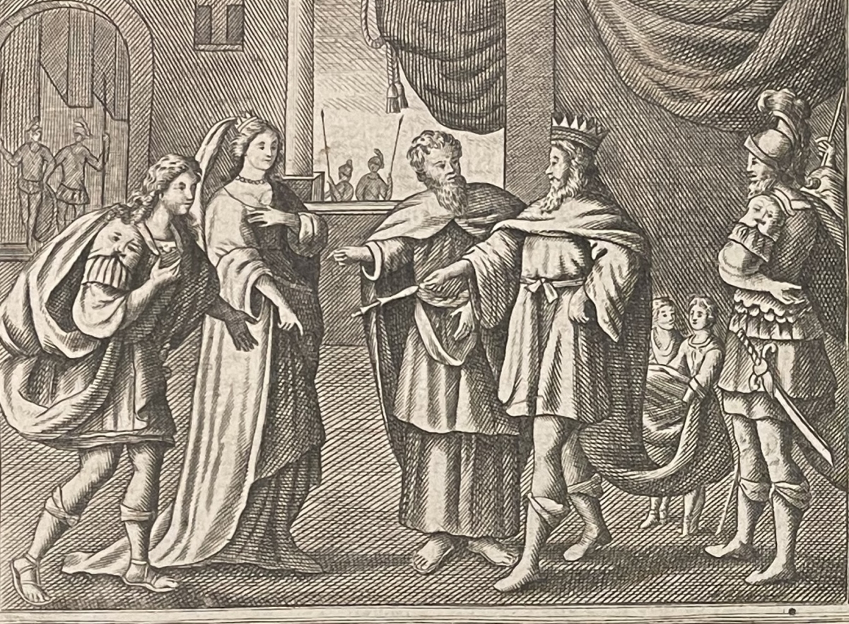 david_fait_salomon_roi_bethsabee_nathan_dapres_merian_genese_israel_rois_1777