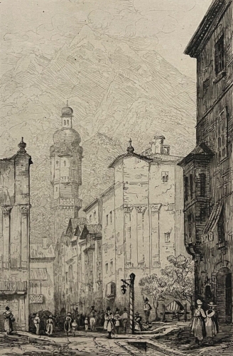 autriche_innsbruck_tyrol_gravure_pointe_seche_vers_1860