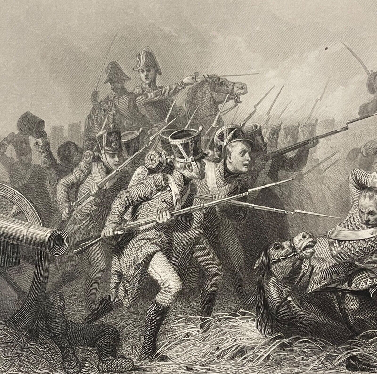 combat_de_rippach_weissenfels_1813_saxe_allemagne_gravure_1836_empire_francais