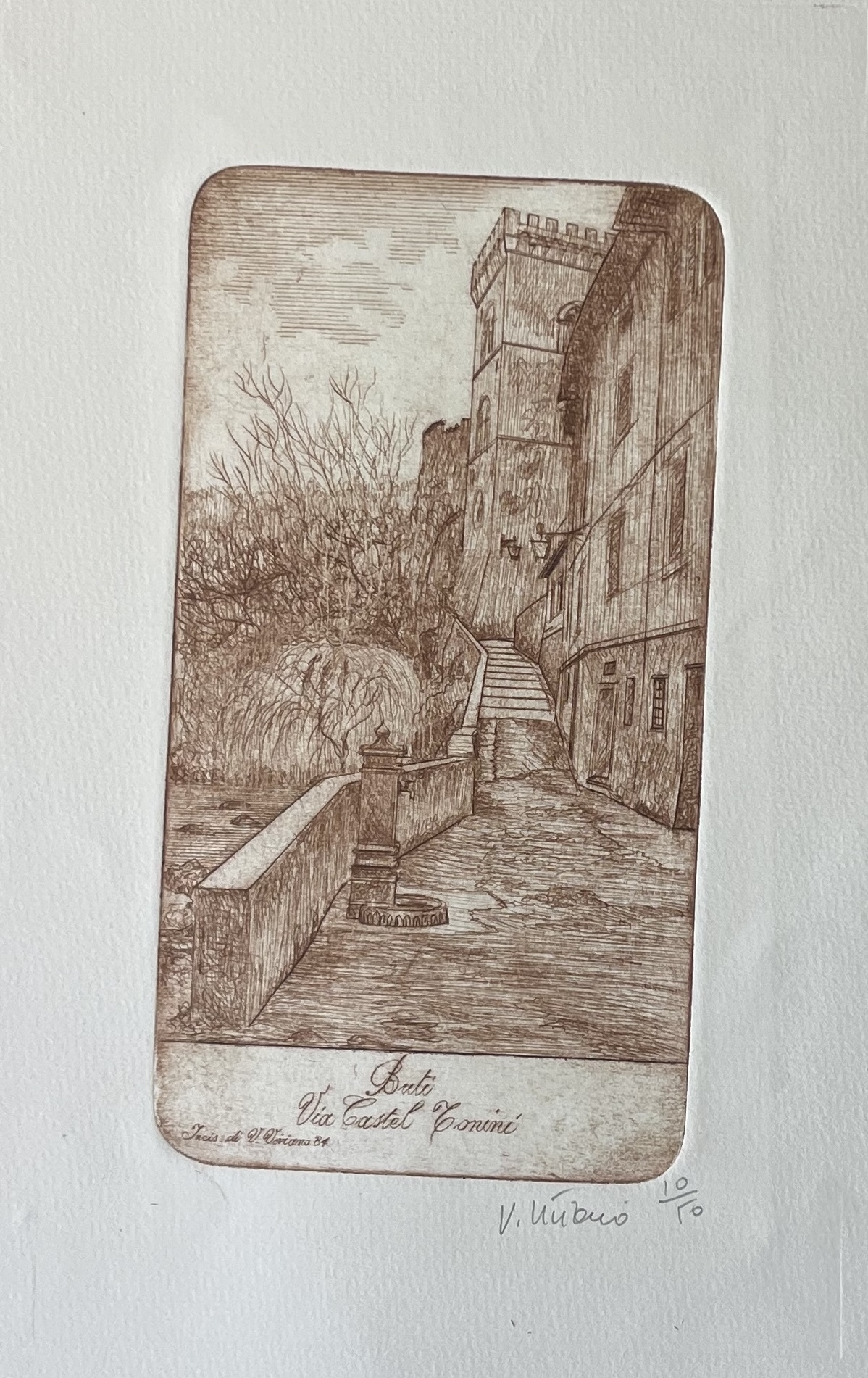buti_italy_1984_via_castel_tonini_original_drypoint_signed_viviano_viviani