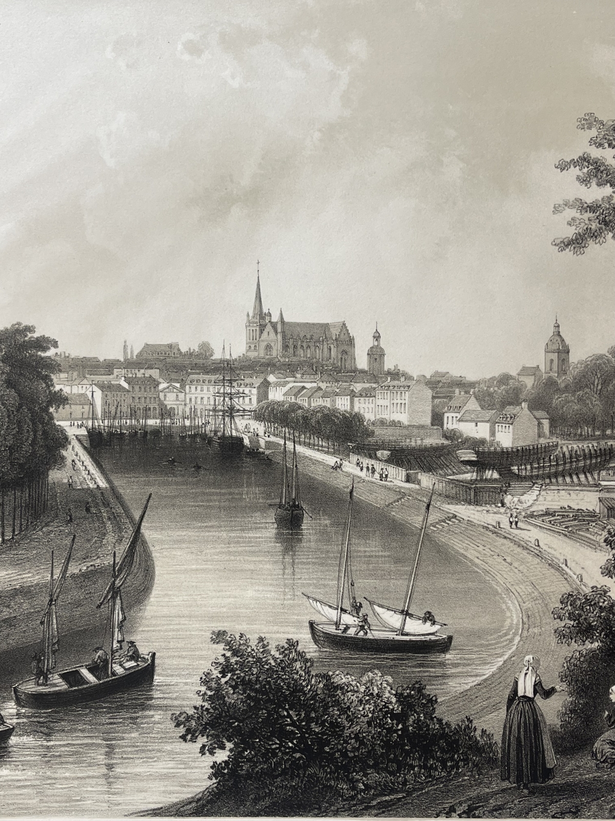 vannes_morbihan_bretagne_france_lithographie_de_1860_par_charpentier