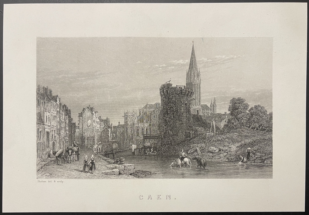 caen_normandie_calvados_france_gravure_de_sketon_vers_1838
