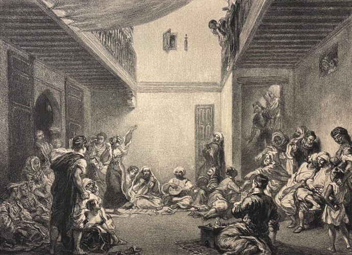 eugene_delacroix_noce_juive_a_rabat_au_maroc_lithographie_mouilleron_1849
